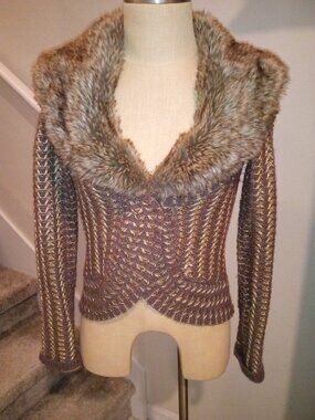 Charlie & Robin Fur Collar Cardigan